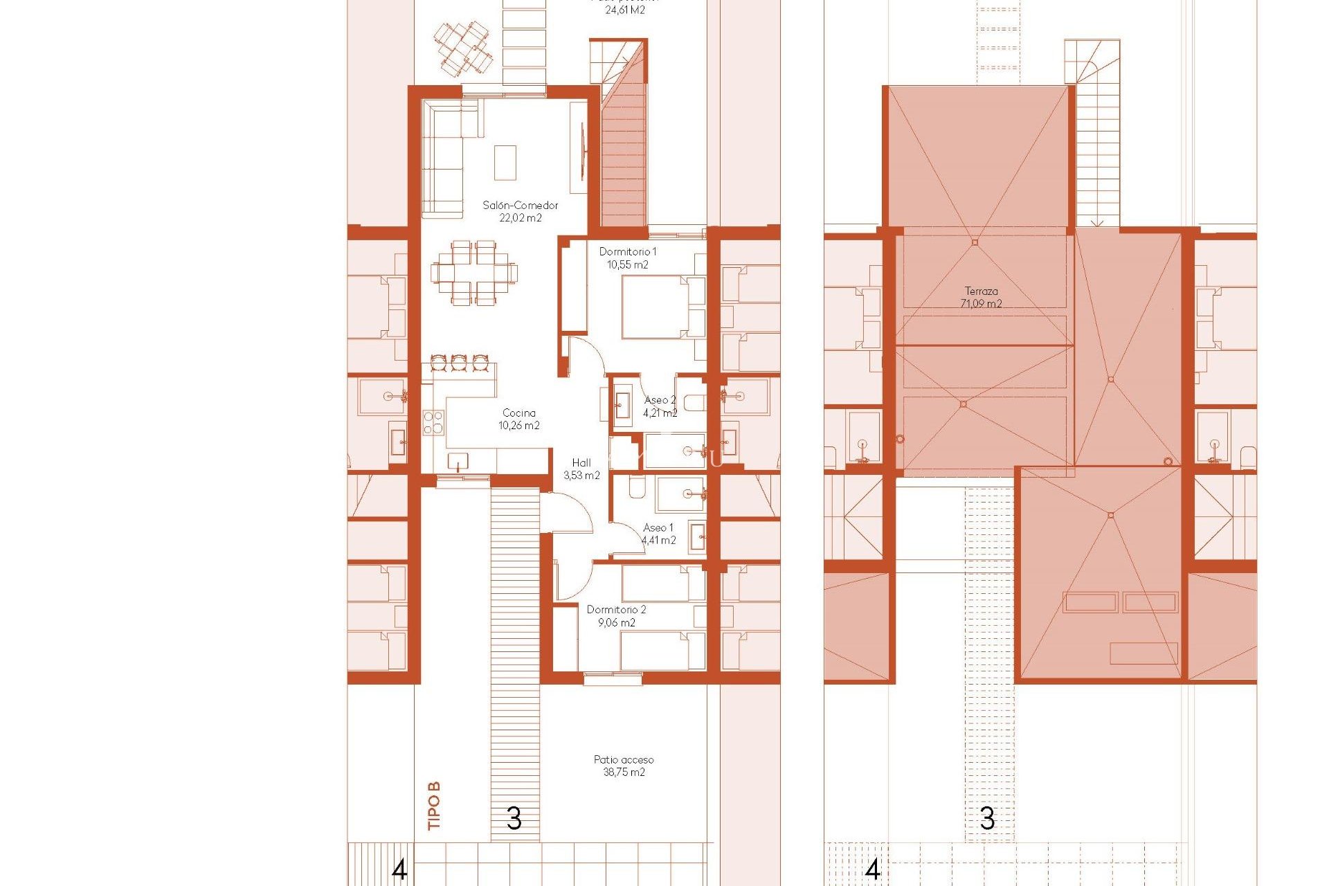 Nieuwbouw Woningen - Town House -
Banos y Mendigo - Altaona Golf